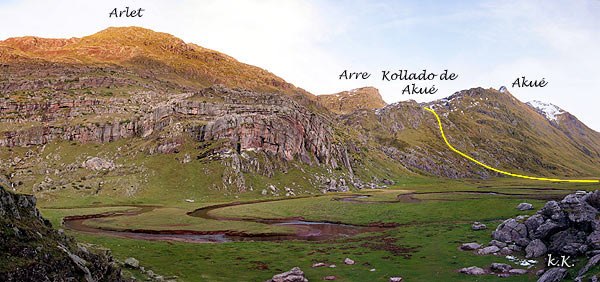 Subida al Arlet desde Aguas Tuertas, Pico Acu, Pico Arre