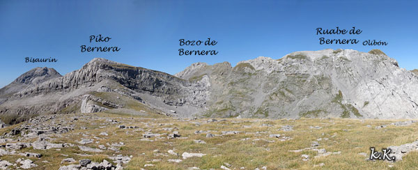 Pico del Medioda de Bernera, Bozo de bernera y Ruabe