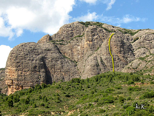 Croquis de escalada de Santi Sagaste en Pea Rueba