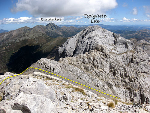 Ruta Sur para subir al Espiguete