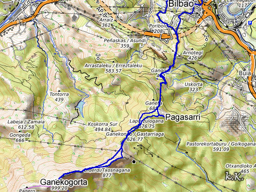 Ruta al Pagasarri desde Bilbao