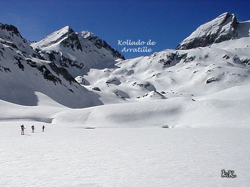 paisaje nevado: Lac d'Arratille, Collado e Arratille