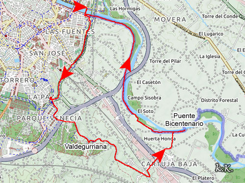 Ruta al las Esclusas de Valdegurriana - Cartuja Baja - GR-99