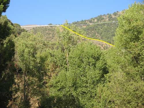 Subida a la Tejeda: Loma de las Vboras vista desde el Alczar