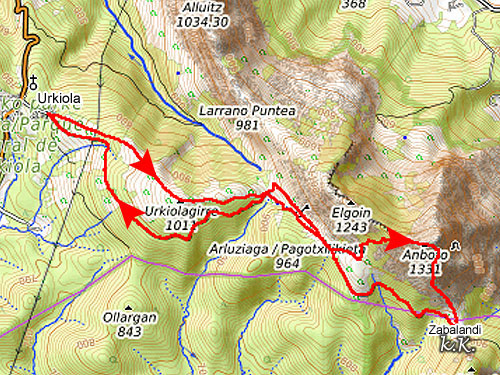 Track del Amboto desde Urkiola
