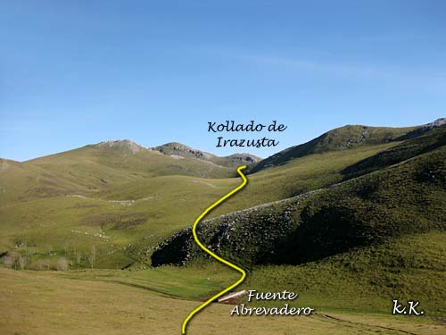 Camino a Igaratza, ruta de Aralar