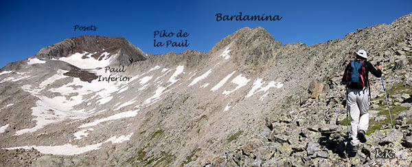Posets y Cresta de Bardamina, Pico de la Paúl y Pico Inferior de la Paul
