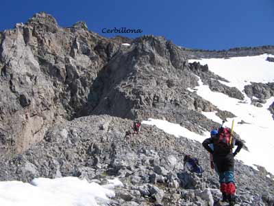 Subida final al Pic de Cerbillona,  Pico de la Cerbillonera