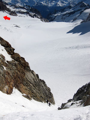 rapel Col du Chardonnet, Glacier de Saleina