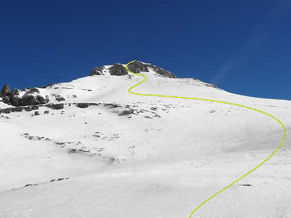 ruta de ascensión al Pico Collarada