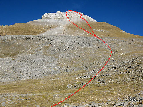 ruta de ascensión a Collarada por la Espata