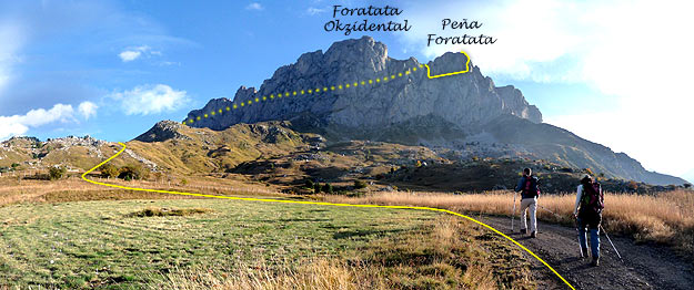 ruta a Peña Foratata