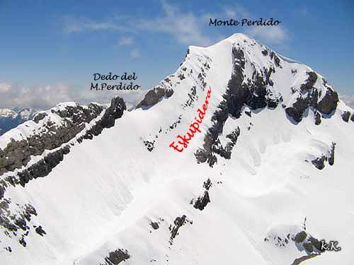 Ruta de ascensión al Monte Perdido por la Escupidera