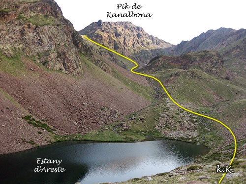 Pico Canalbona desde el Estany d'Aresyte