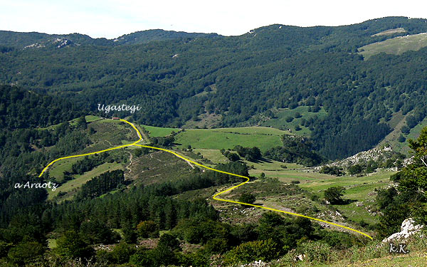 Ruta a Orkatzategi desde Ugastegi