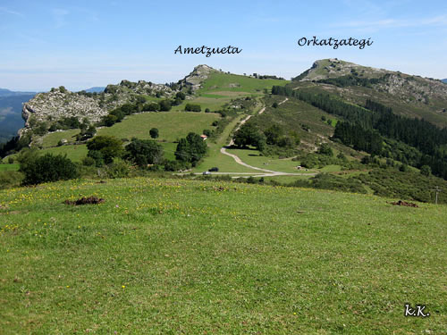 Pico Orkatzategui desde Ugastegi