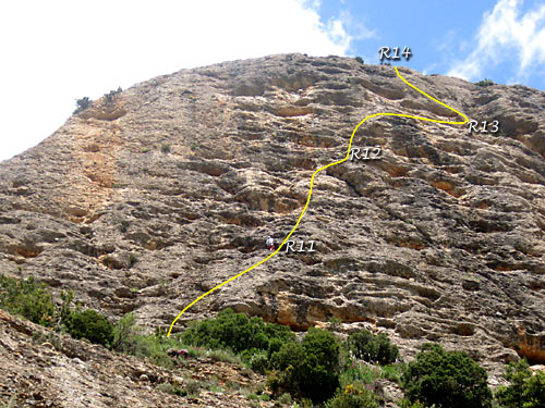 escalada de Sendero Límite en Peña Ruaba