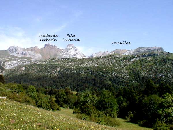 Mallos de Lecherín, Pico Lecherín (Pico de la Garganta de Borau), Pico Tortiellas