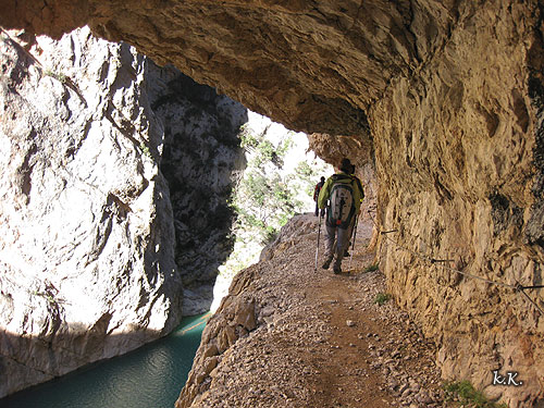 Camino excavado de Mont-Rebei