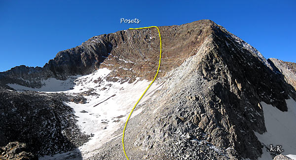 Ruta de ascensión al Posets desde el refugio de Estós (Pico Llardana)