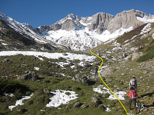 Valle del Refugio Cap de la Baitch, para subir al Tourelles